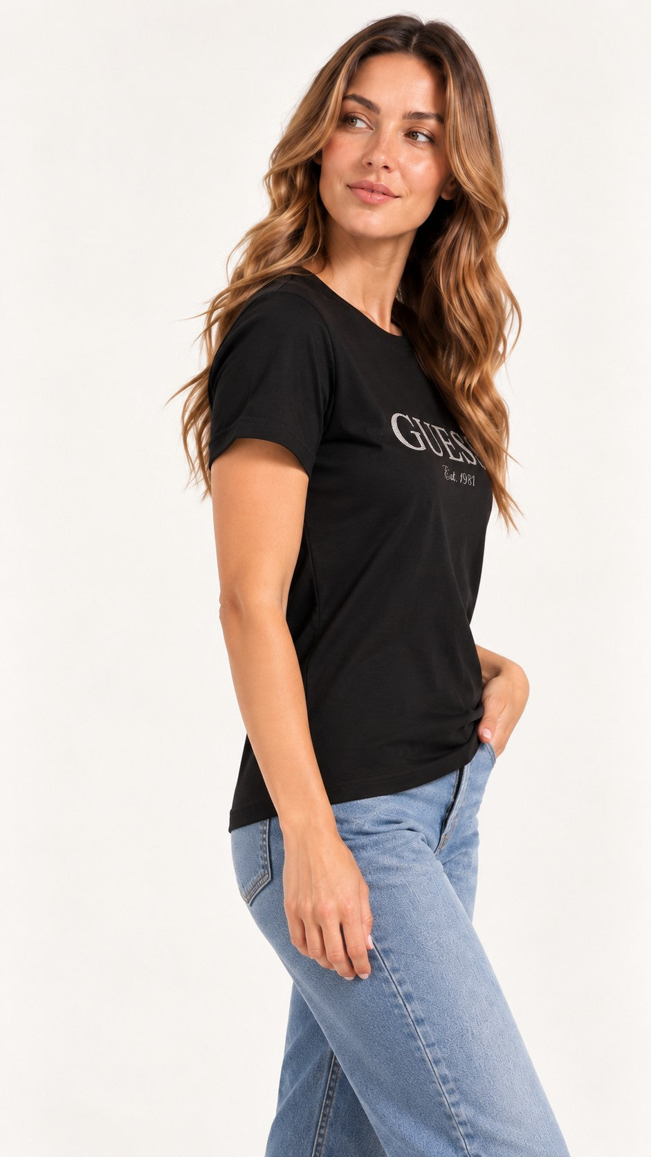 GUESS Kadın T-Shirt W6BI22K6042