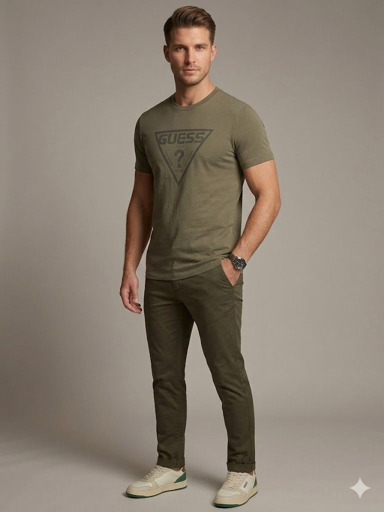 GUESS Erkek Günlük Casual Baskılı T-Shirt Z4YI12I3Z14