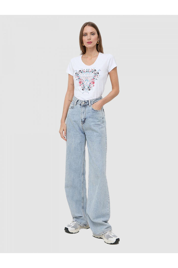 GUESS Flowers Triang Kadın Slim Fit T-shirt W4RI38J1314