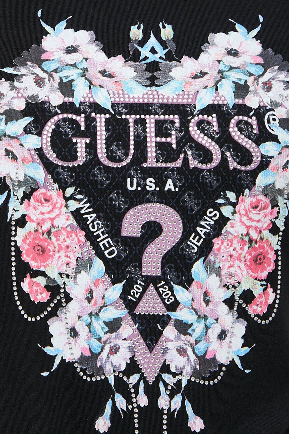 GUESS Flowers Triang Kadın Slim Fit T-shirt W4RI38J1314