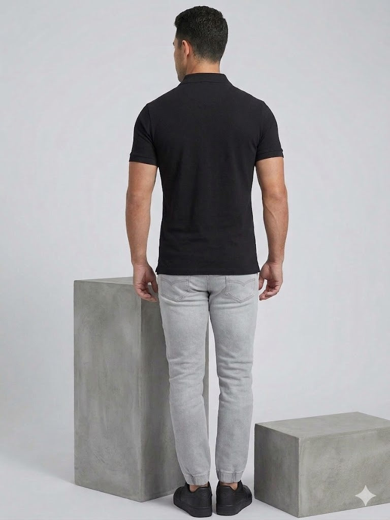GUESS Erkek Fermuar Detaylı Polo Yaka Kısa Kollu T-Shirt M4YR00Z3DM0