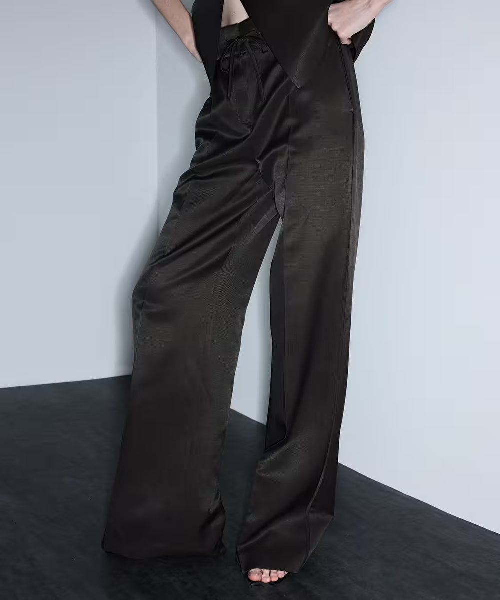 İPEKYOL Belden Bağlamalı Wide Leg Pantolon  IS1260003099