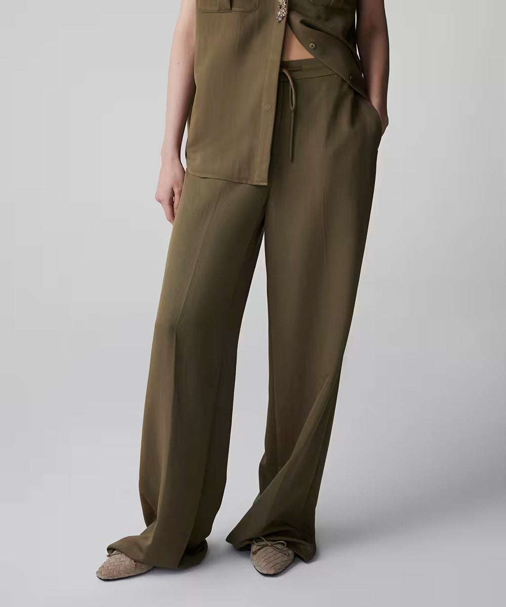 İPEKYOL Wide Leg Fit Belden Bağlamalı Pantolon IS1260003130