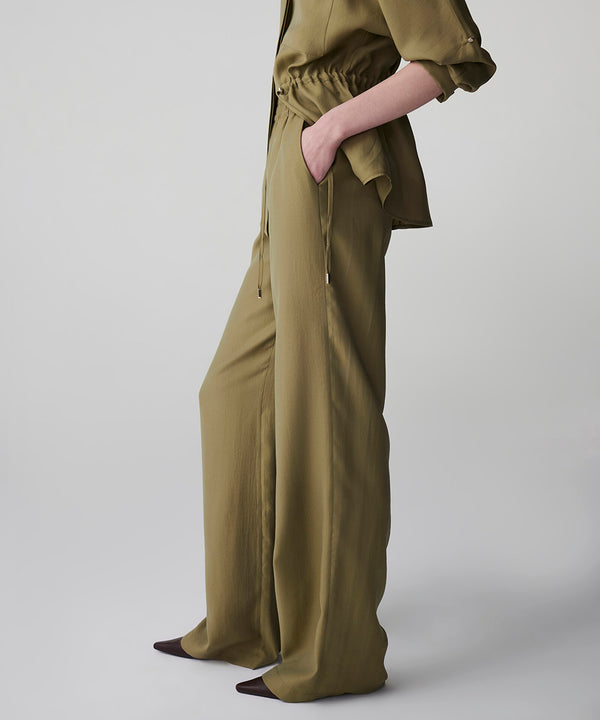 İPEKYOL Elastik bel wide leg fit pantolon IS1260003156