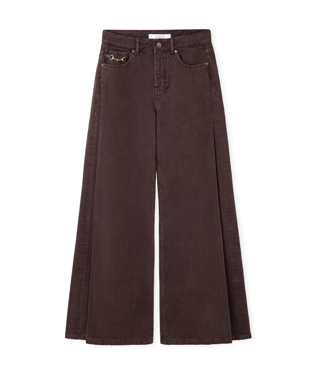 İPEKYOL Zincirli Wide Leg Jean Pantolon IS1260018043