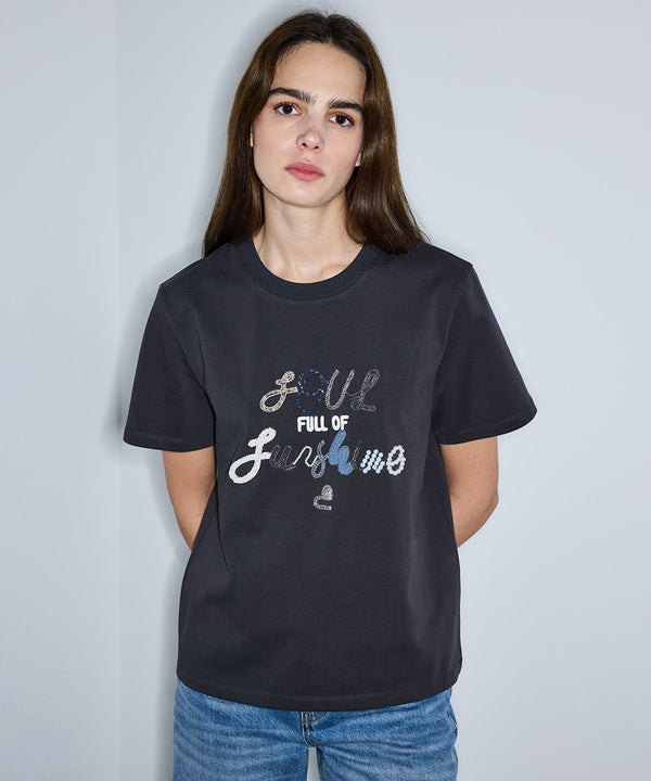 İPEKYOL Slogan Nakışlı T-shirt  IS1260070103