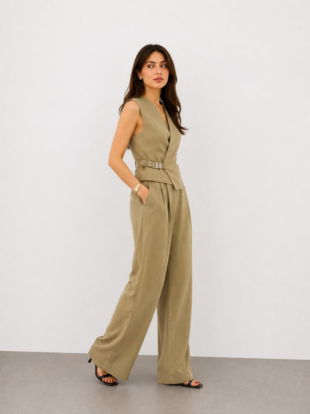 KASHA Wide Leg Pantolon 26YP019