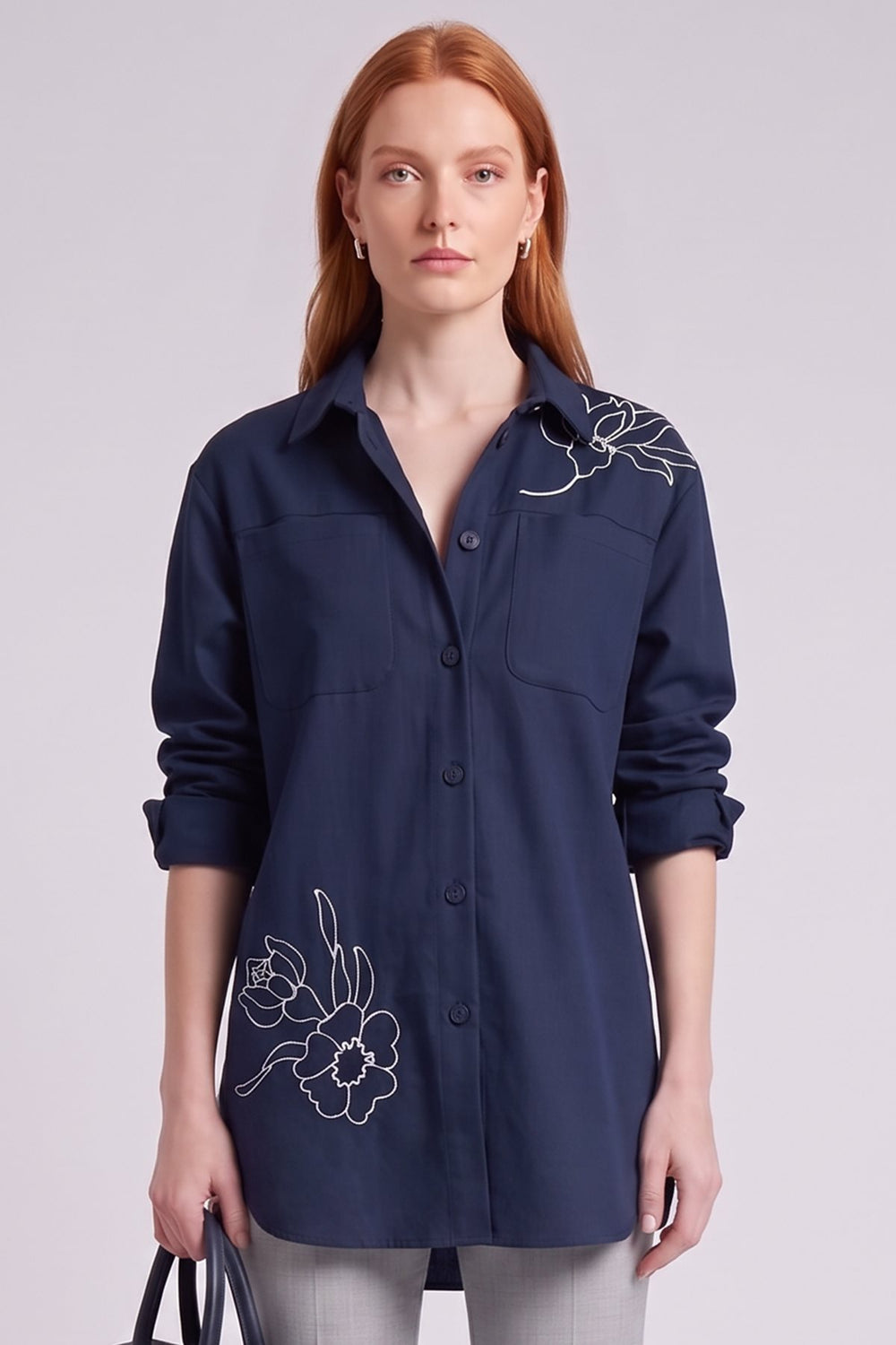 KAYRA Nakış Aplikeli Non Denim Ceket 13022