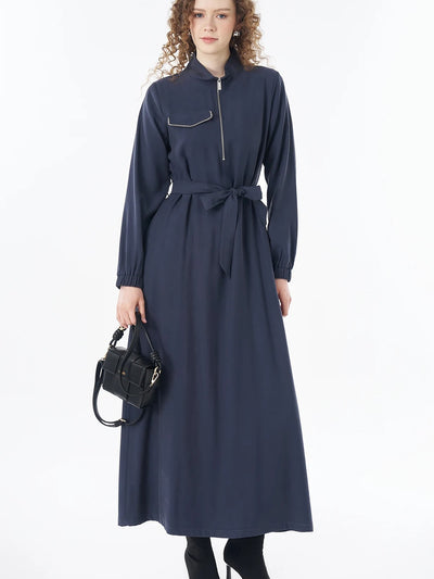 KAYRA Kapak Cepli Rayon Elbise 23008