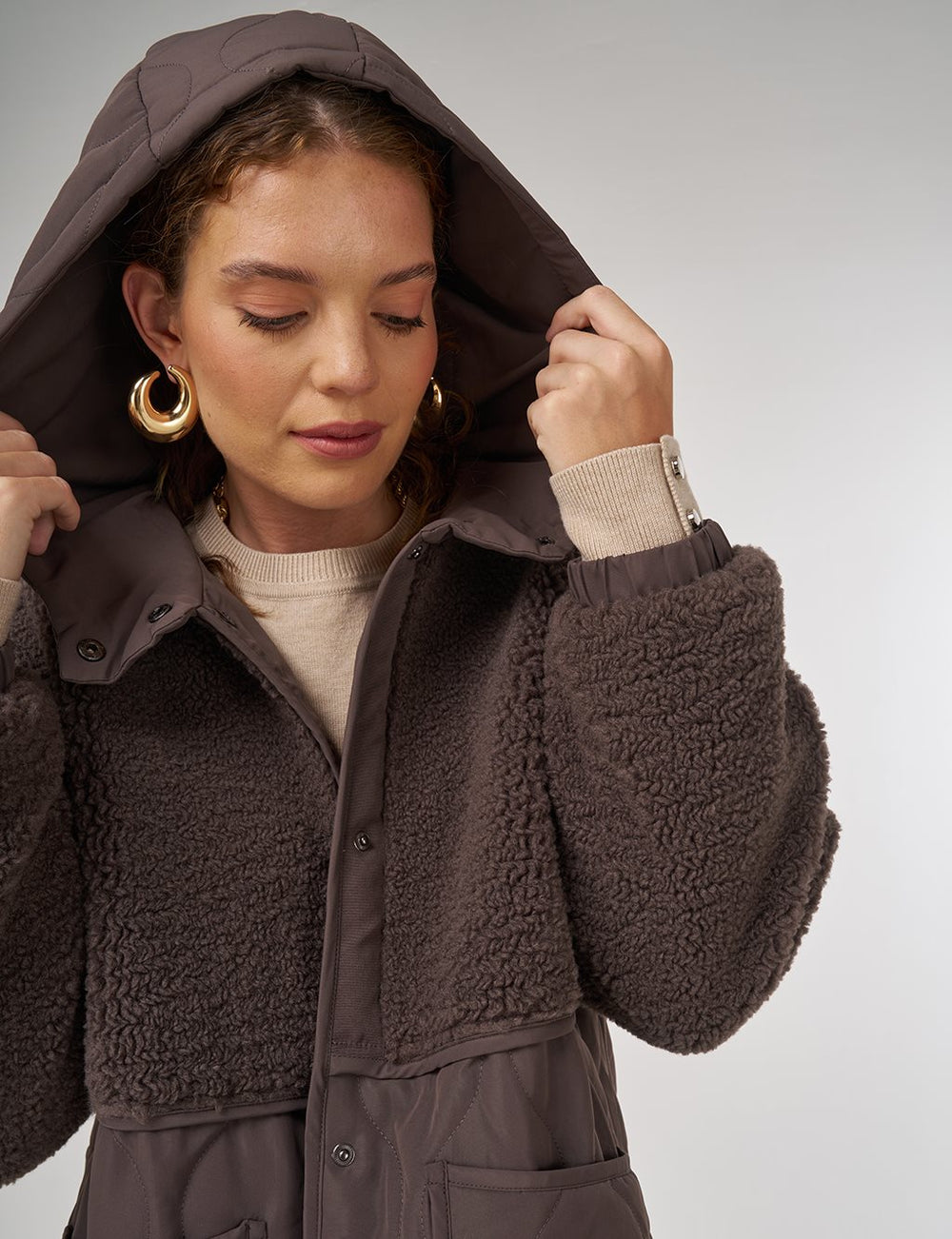 KAYRA Peluş Detaylı Anorak Mont 27352-26k