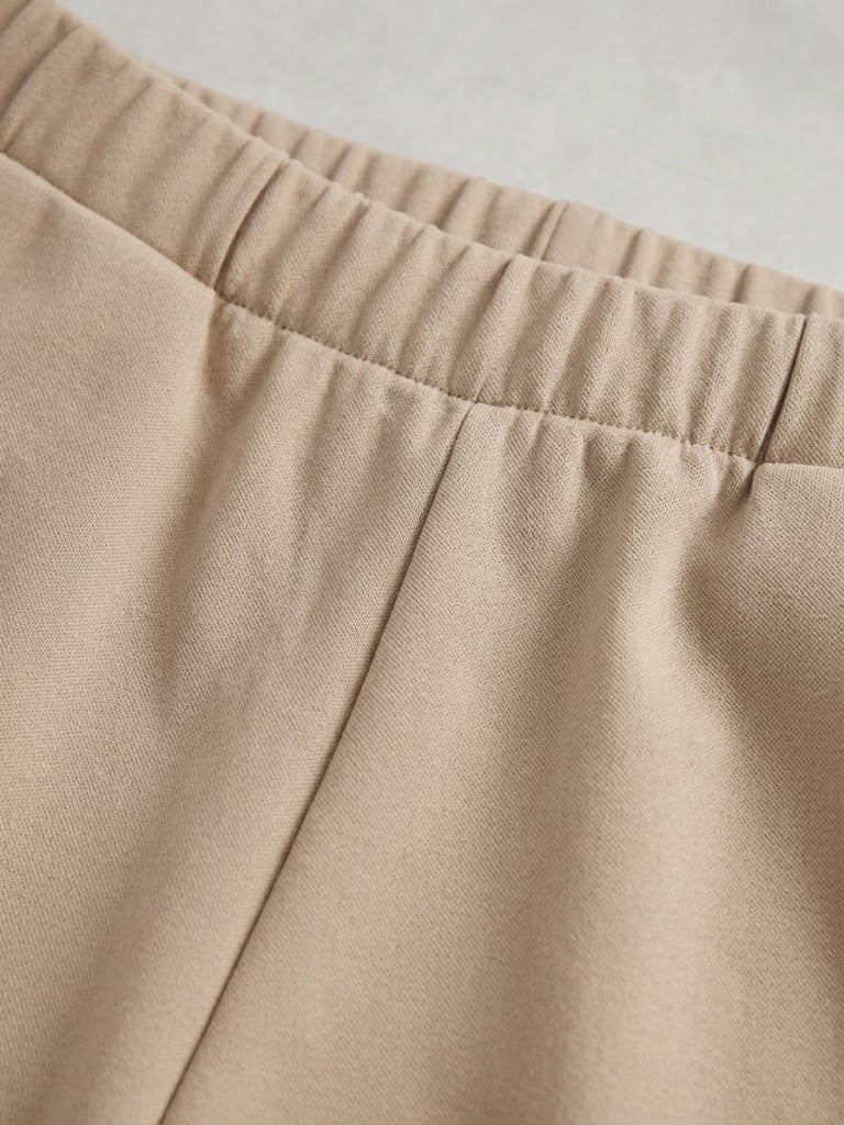 KAYRA Yüksek Bel Beli Lastikli İspanyol Paça Rahat Pantolon 19033