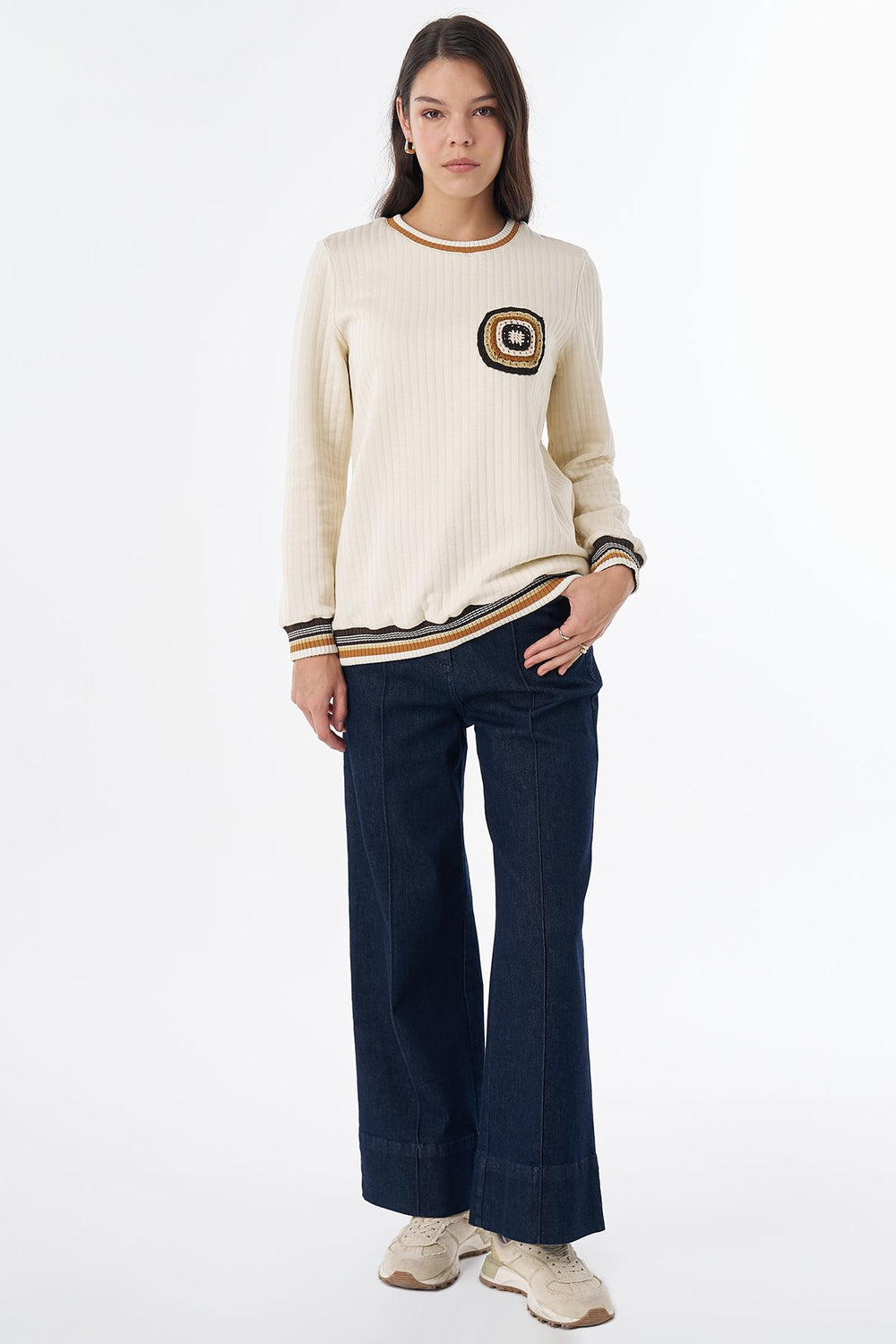 KAYRA Motif Detaylı Sweatshirt 70019