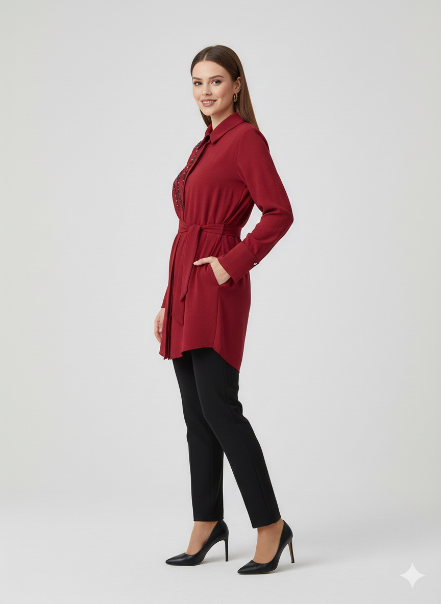 KAYRA Belden Bağlamalı Tunik 21086
