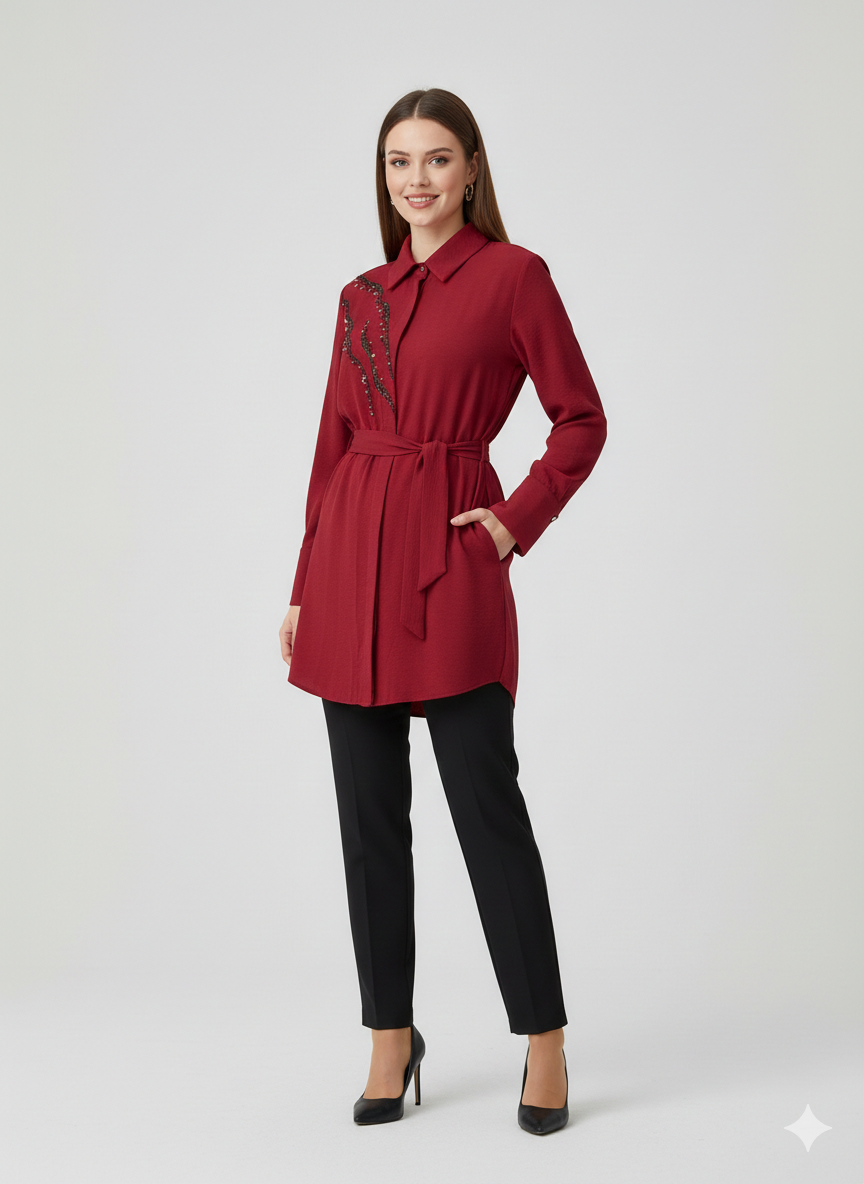 KAYRA Belden Bağlamalı Tunik 21086