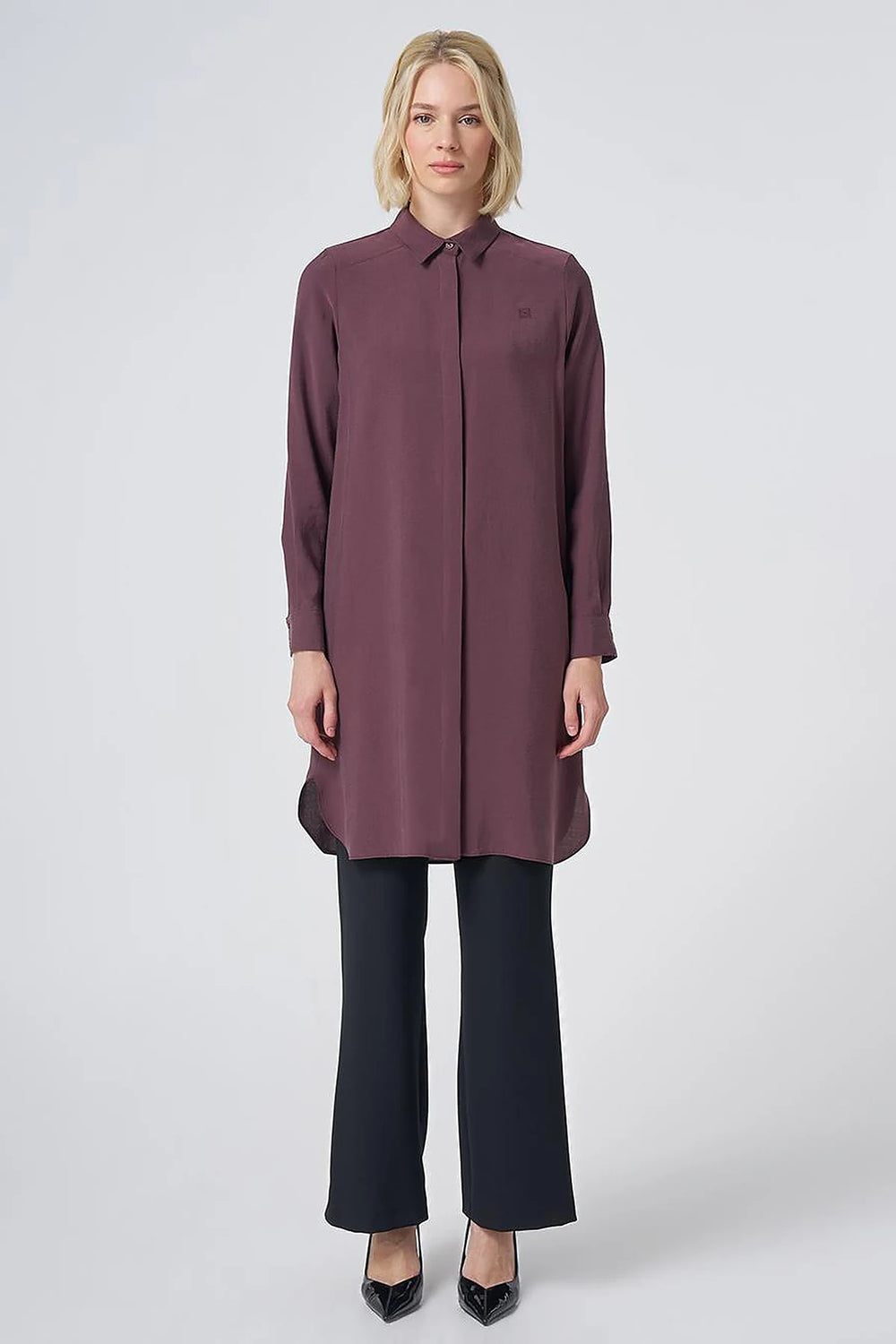 KAYRA Patı Gizli Modal Basic Tunik 21525