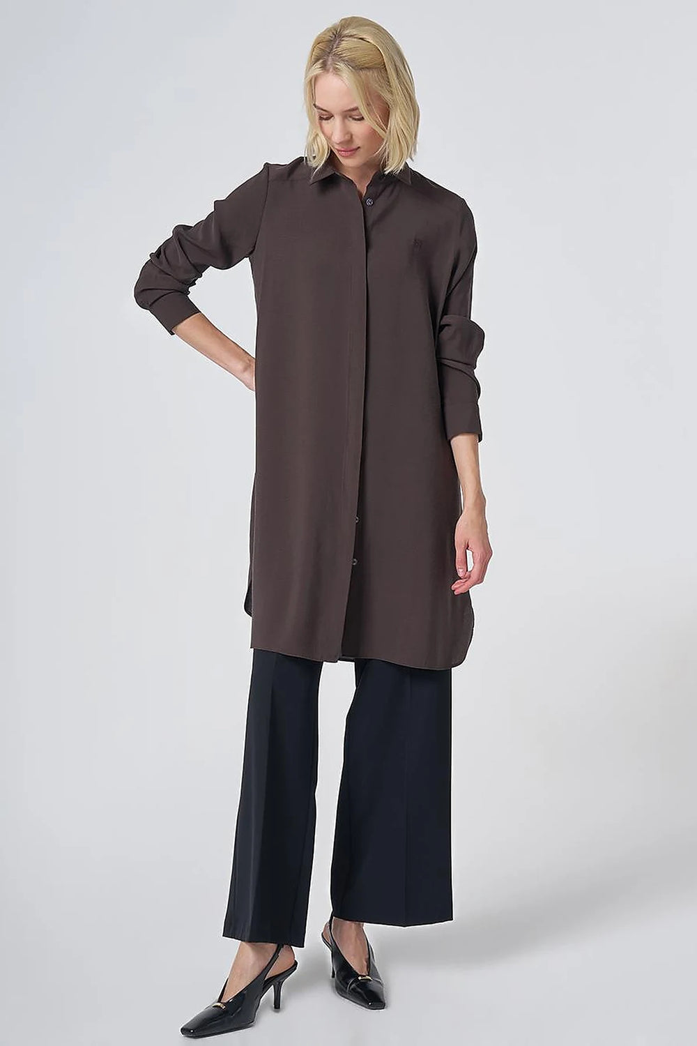 KAYRA Patı Gizli Modal Basic Tunik 21525