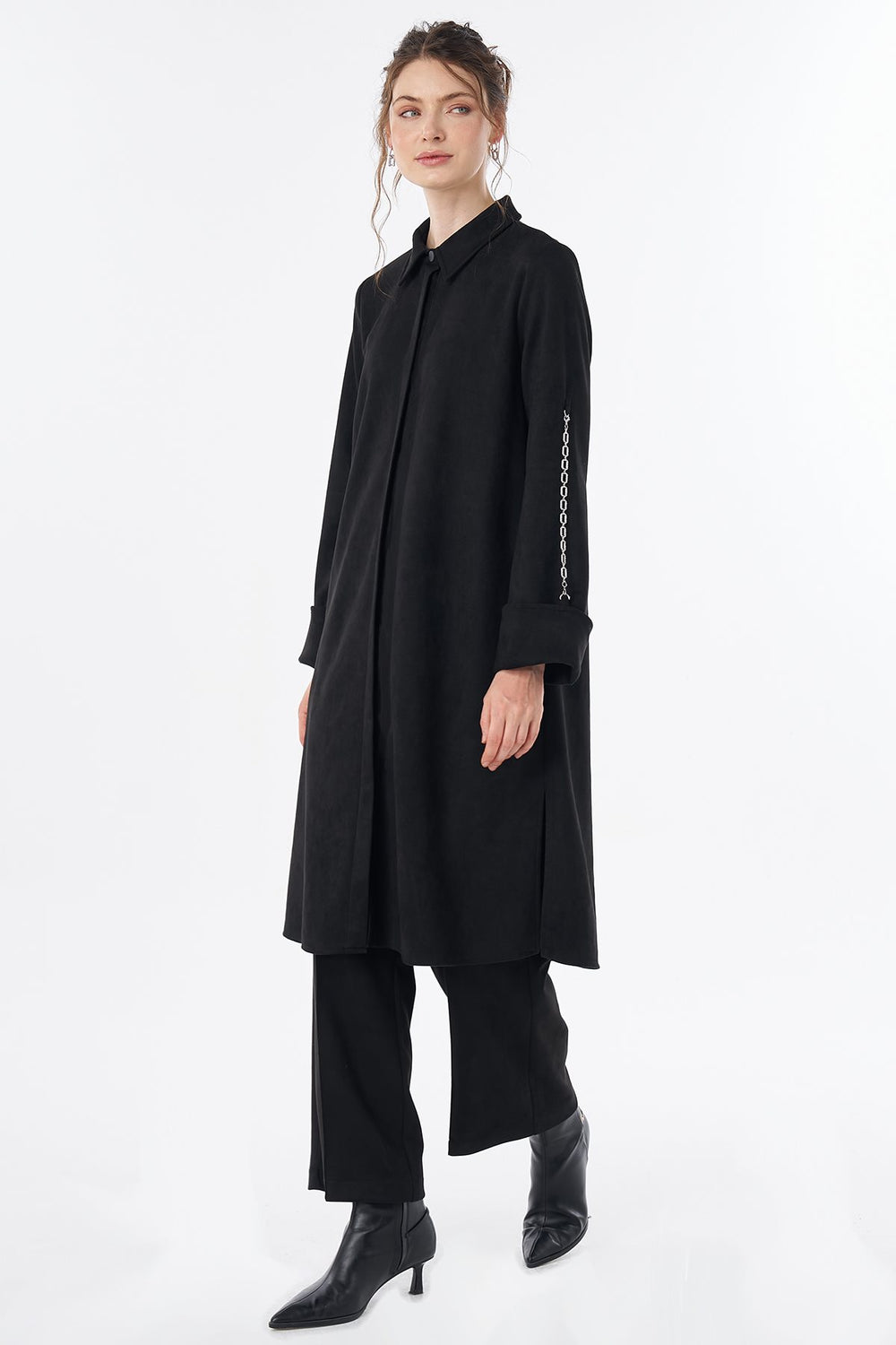 KAYRA İşleme Detaylı Süet Tunik 81017