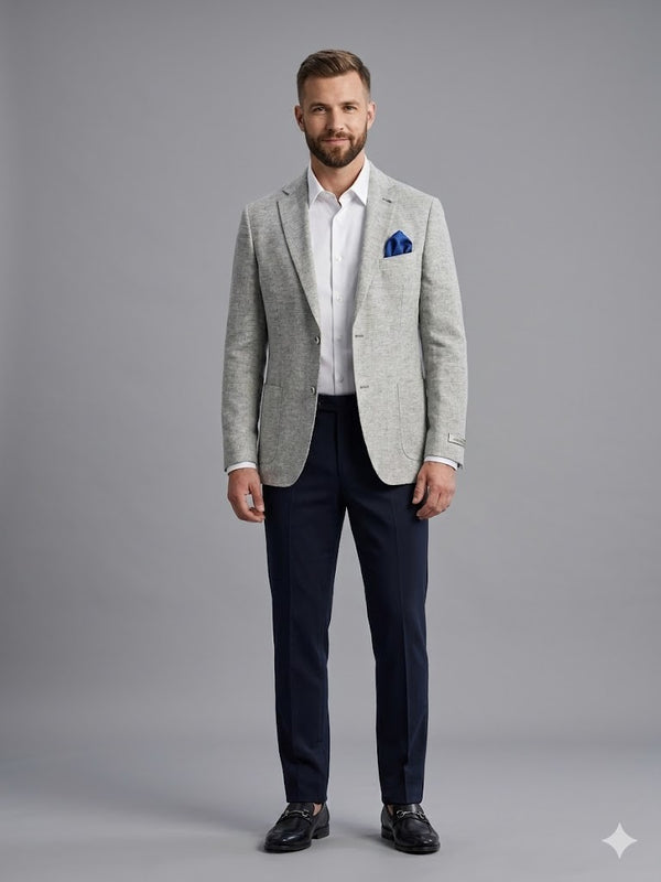 KİP Keten Dokulu Slim Fit Erkek Blazer Ceket 2521