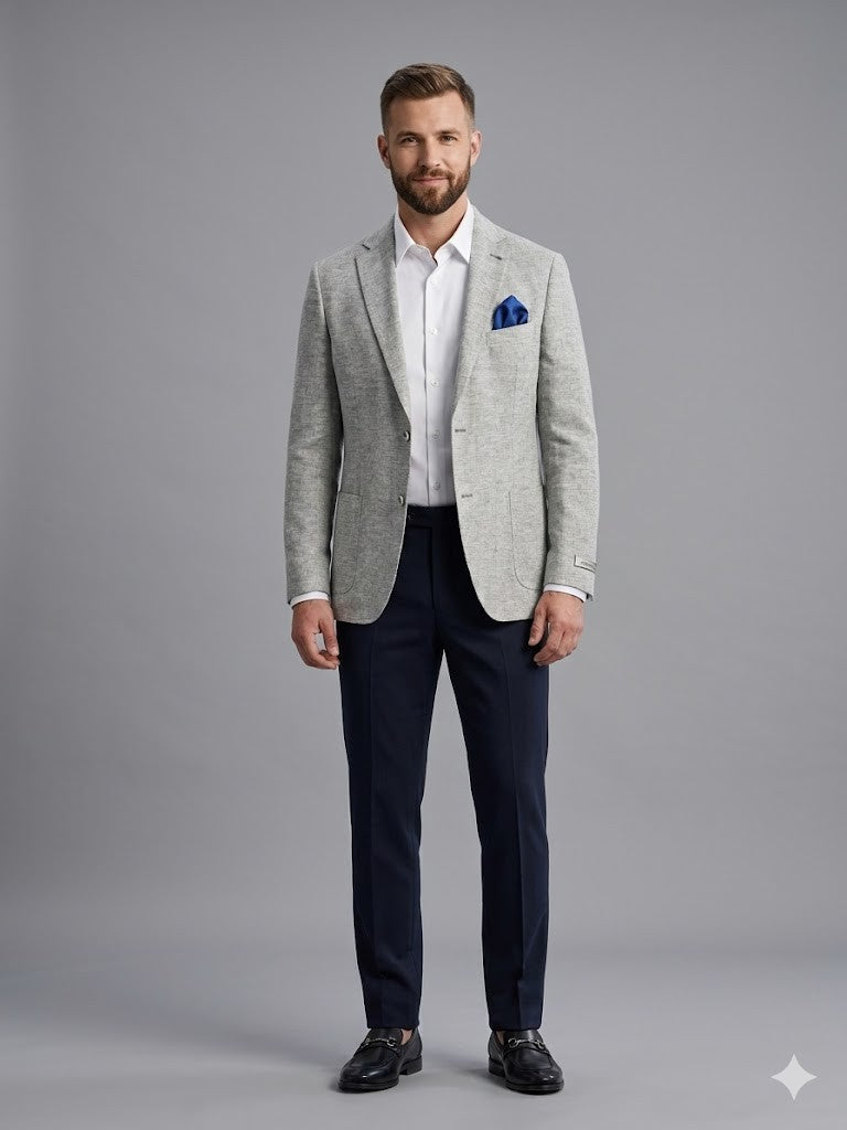 KİP Keten Dokulu Slim Fit Erkek Blazer Ceket 2521
