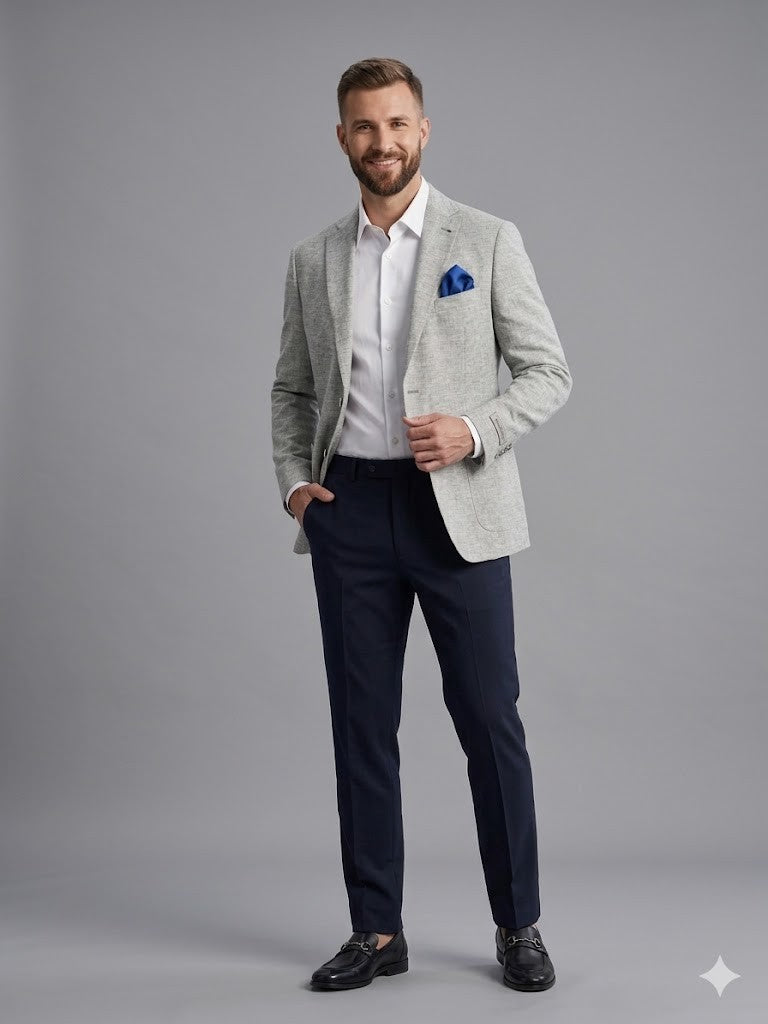 KİP Keten Dokulu Slim Fit Erkek Blazer Ceket 2521