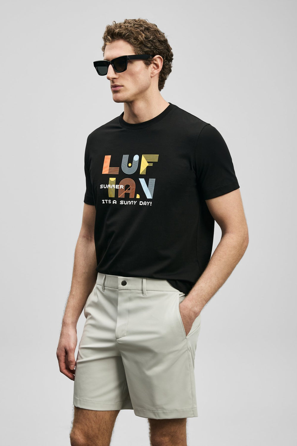 LUFİAN Sunny Modern Grafik Tişört 111020291