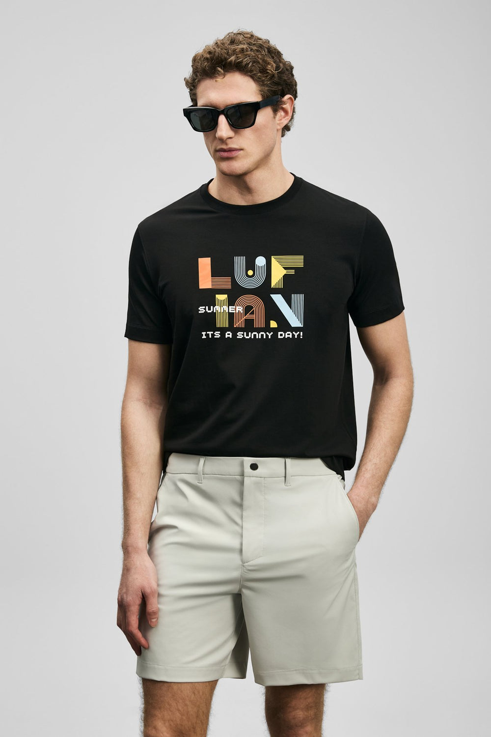 LUFİAN Sunny Modern Grafik Tişört 111020291