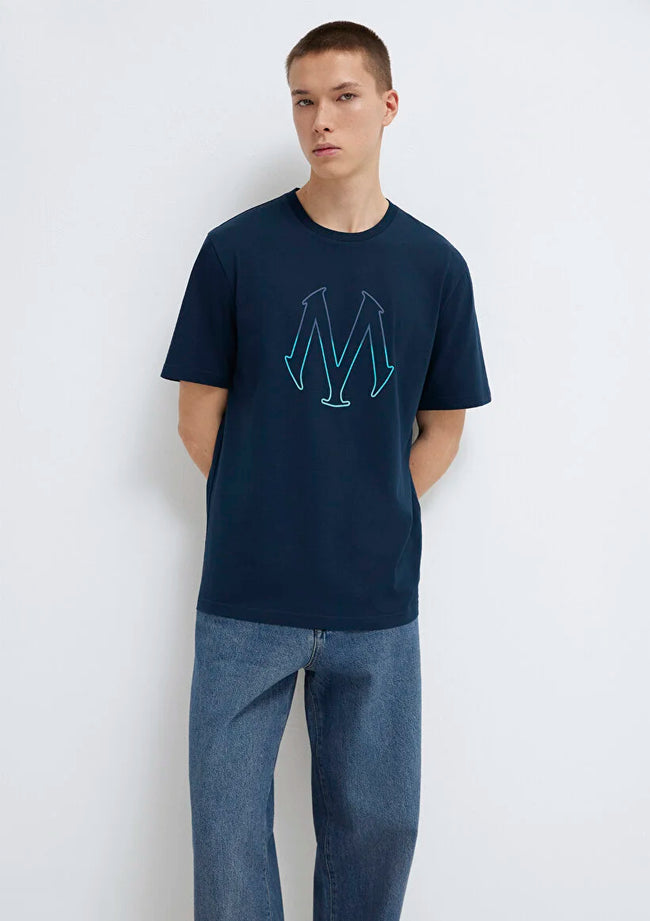 MAVİ Logo Baskılı Lacivert T-Shirt M0610635-70490