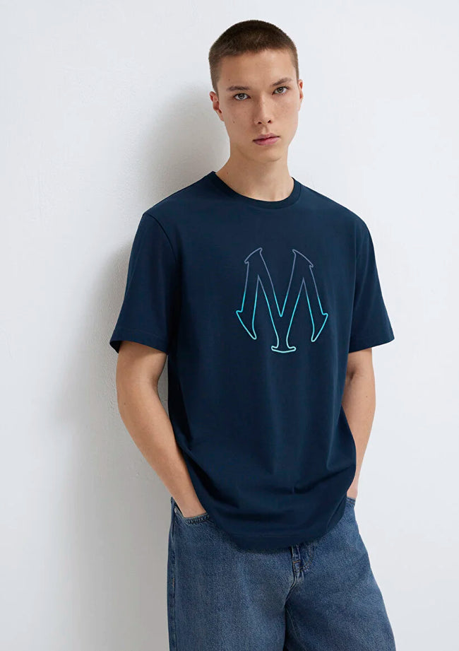 MAVİ Logo Baskılı Lacivert T-Shirt M0610635-70490