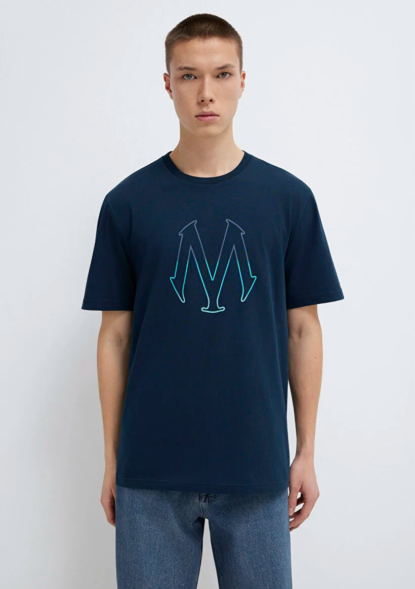MAVİ Logo Baskılı Lacivert T-Shirt M0610635-70490
