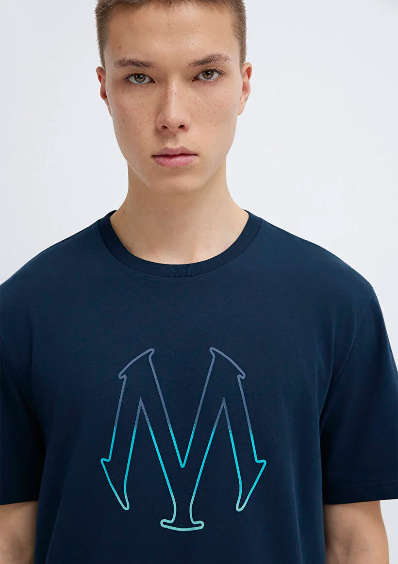 MAVİ Logo Baskılı Lacivert T-Shirt M0610635-70490