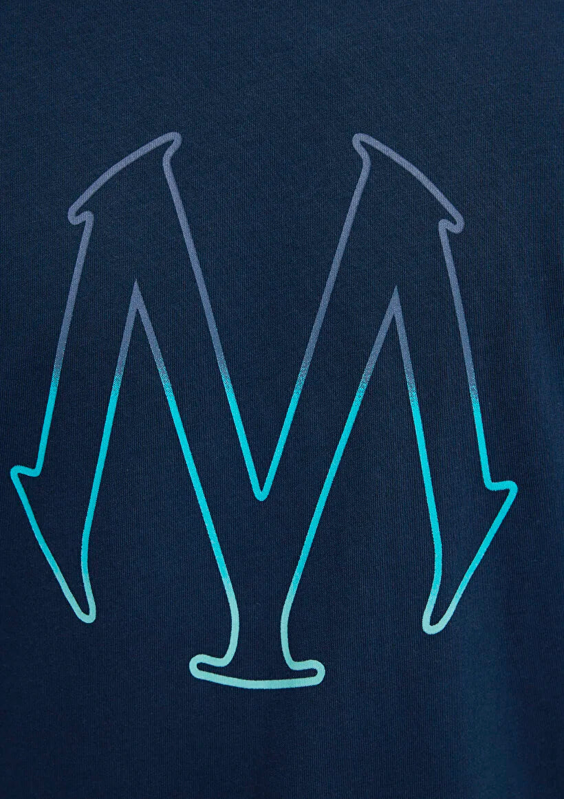 MAVİ Logo Baskılı Lacivert T-Shirt M0610635-70490