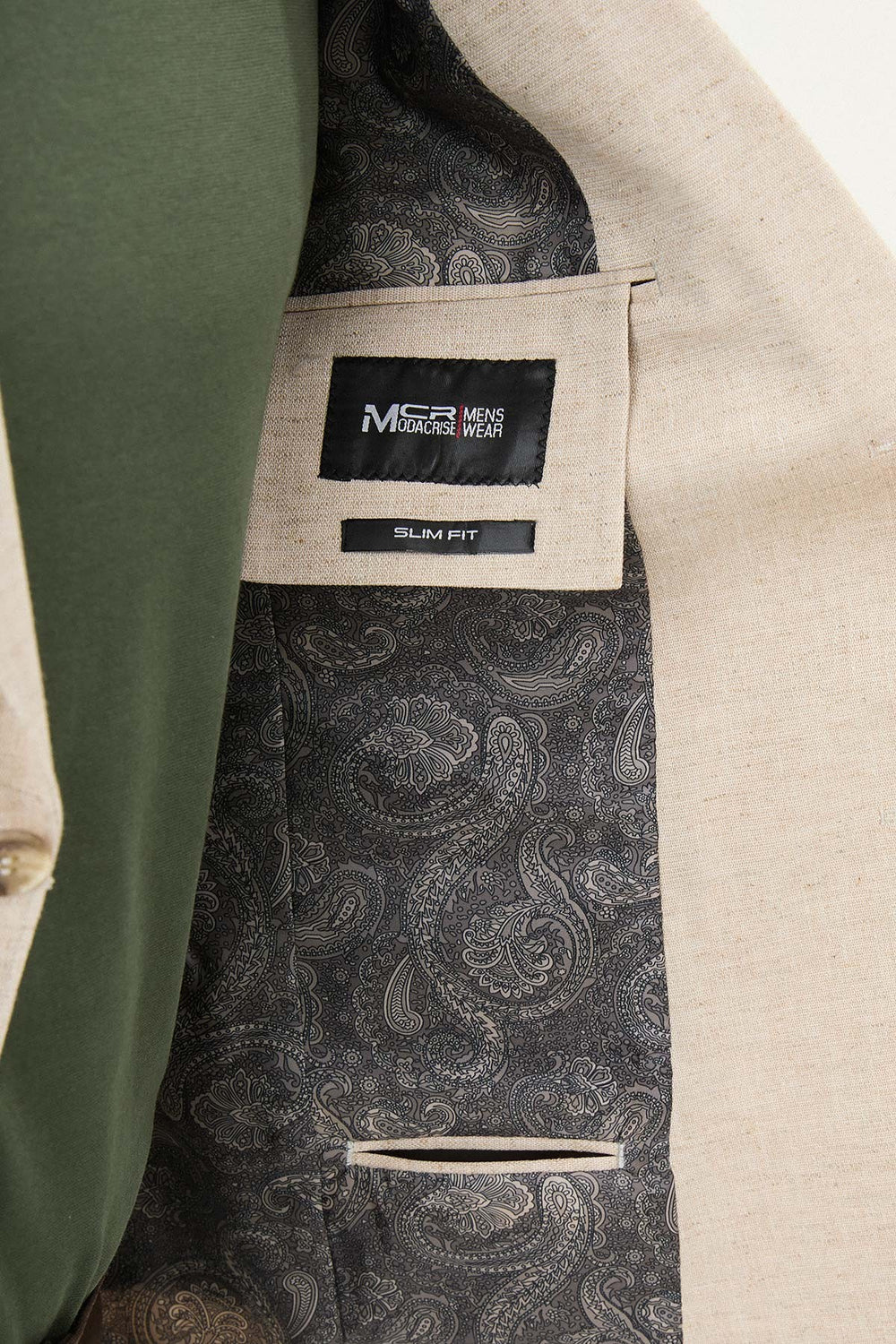 MCR Kırçıllı Slim Fit Mono Yaka Keten Ceket 41453