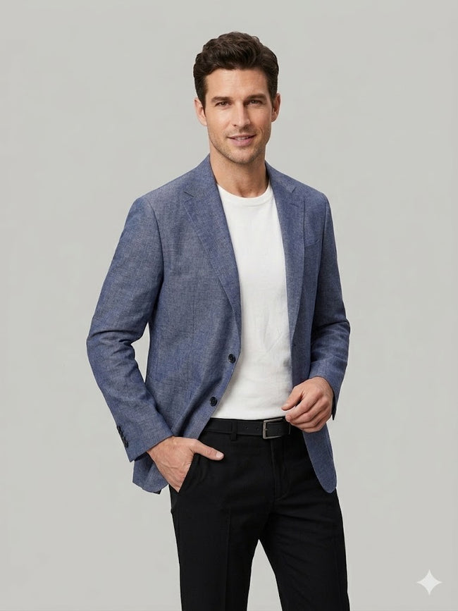 MCR Erkek Keten Görünümlü Slim Fit Blazer Ceket 41491
