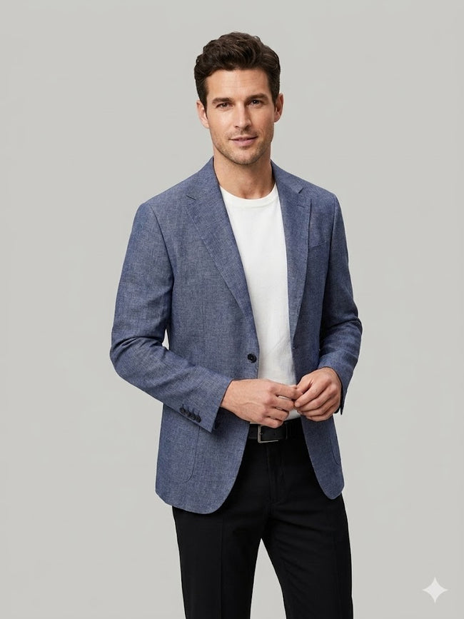 MCR Erkek Keten Görünümlü Slim Fit Blazer Ceket 41491
