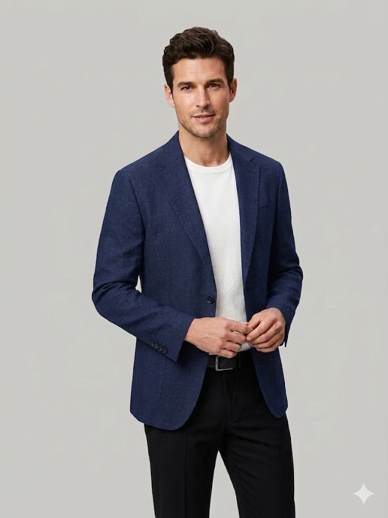MCR Erkek Keten Görünümlü Slim Fit Blazer Ceket 41491