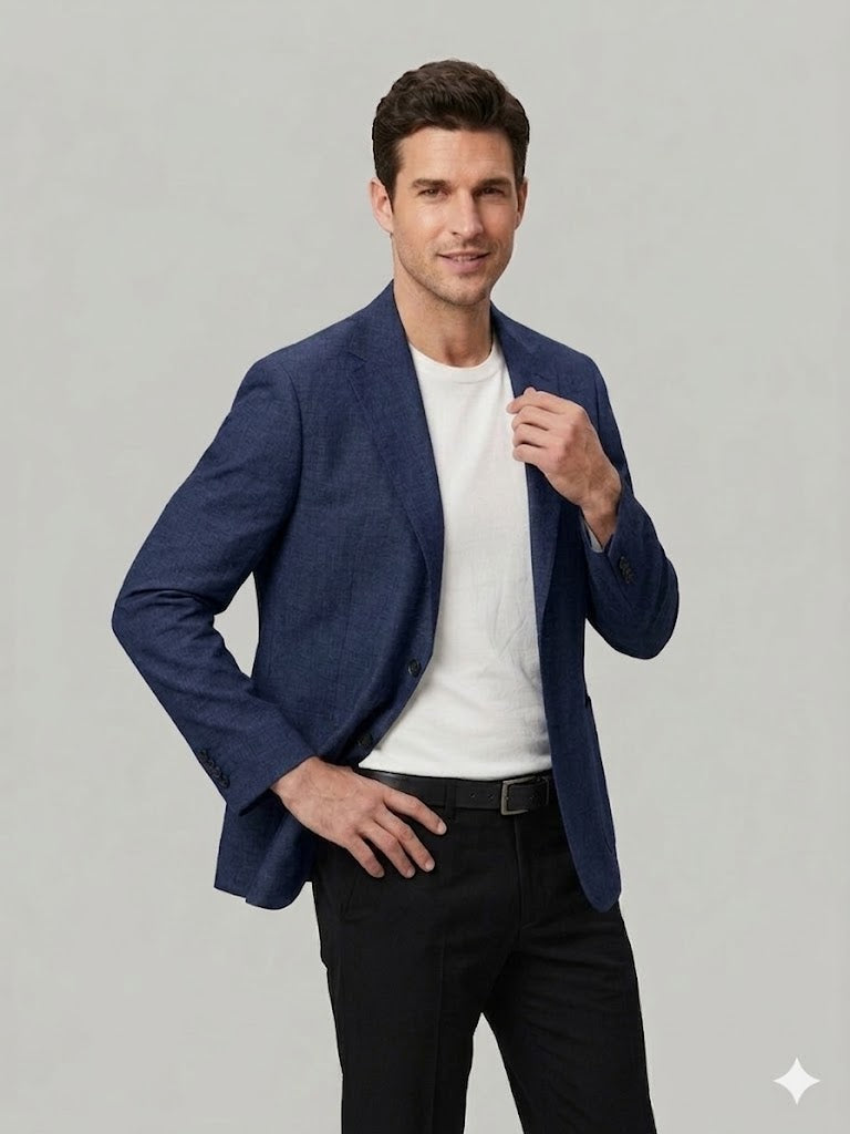 MCR Erkek Keten Görünümlü Slim Fit Blazer Ceket 41491