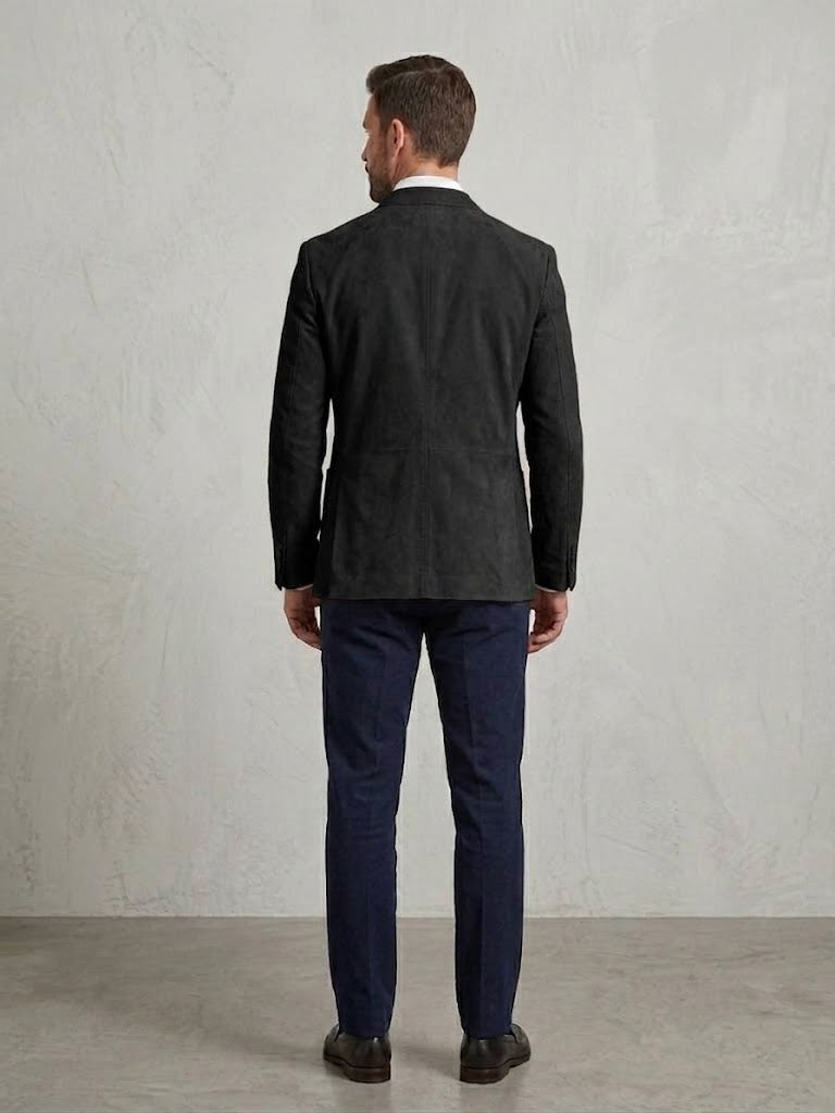CENTİLMEN Slim Fit Süet Dikiş Detaylı Mono Yaka Spor Blazer Ceket 41505