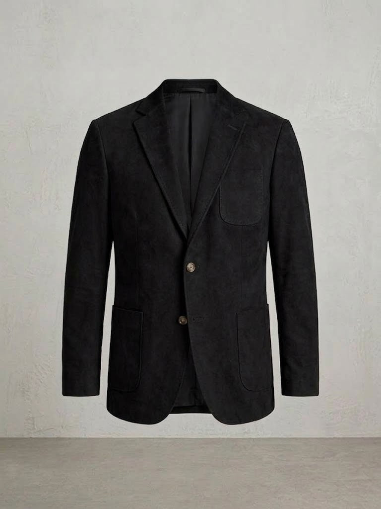 CENTİLMEN Slim Fit Süet Dikiş Detaylı Mono Yaka Spor Blazer Ceket 41505