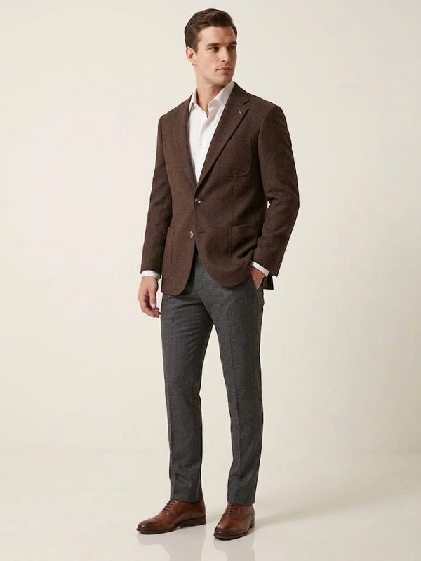 CENTİLMEN  İki Düğme Yün Karışımlı Mono Yaka Blazer Ceket 44316