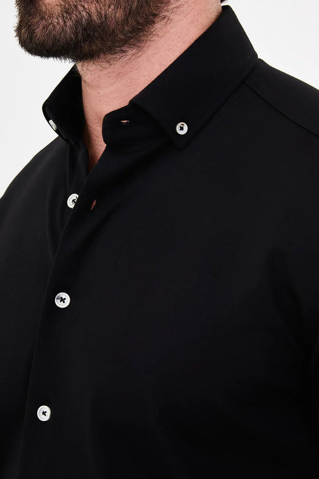 CENTİLMEN Düz Slim Fit Dik Yaka Oduncu Uzun Kollu Erkek Gömlek 27161