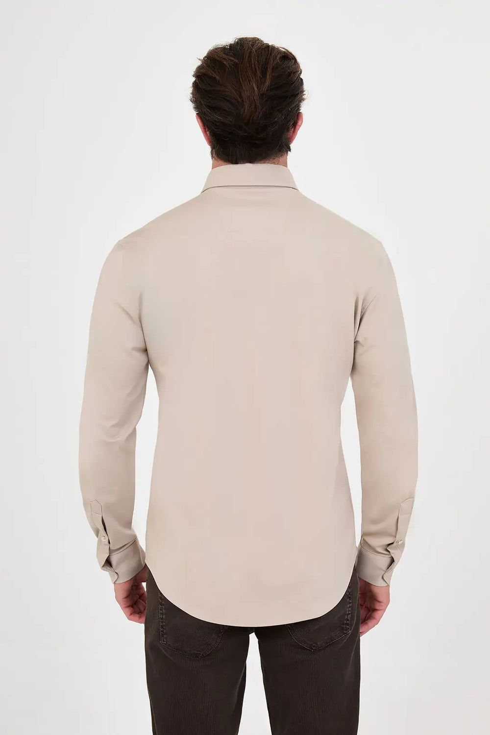CENTİLMEN Düz Slim Fit Dik Yaka Oduncu Uzun Kollu Erkek Gömlek 27161