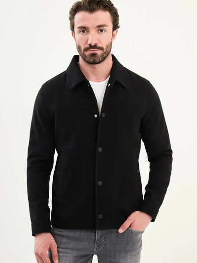 CENTİLMEN Düz Slim Fit Gömlek Yaka Çıtçıtlı Yandan Cepli Erkek Mont 39650