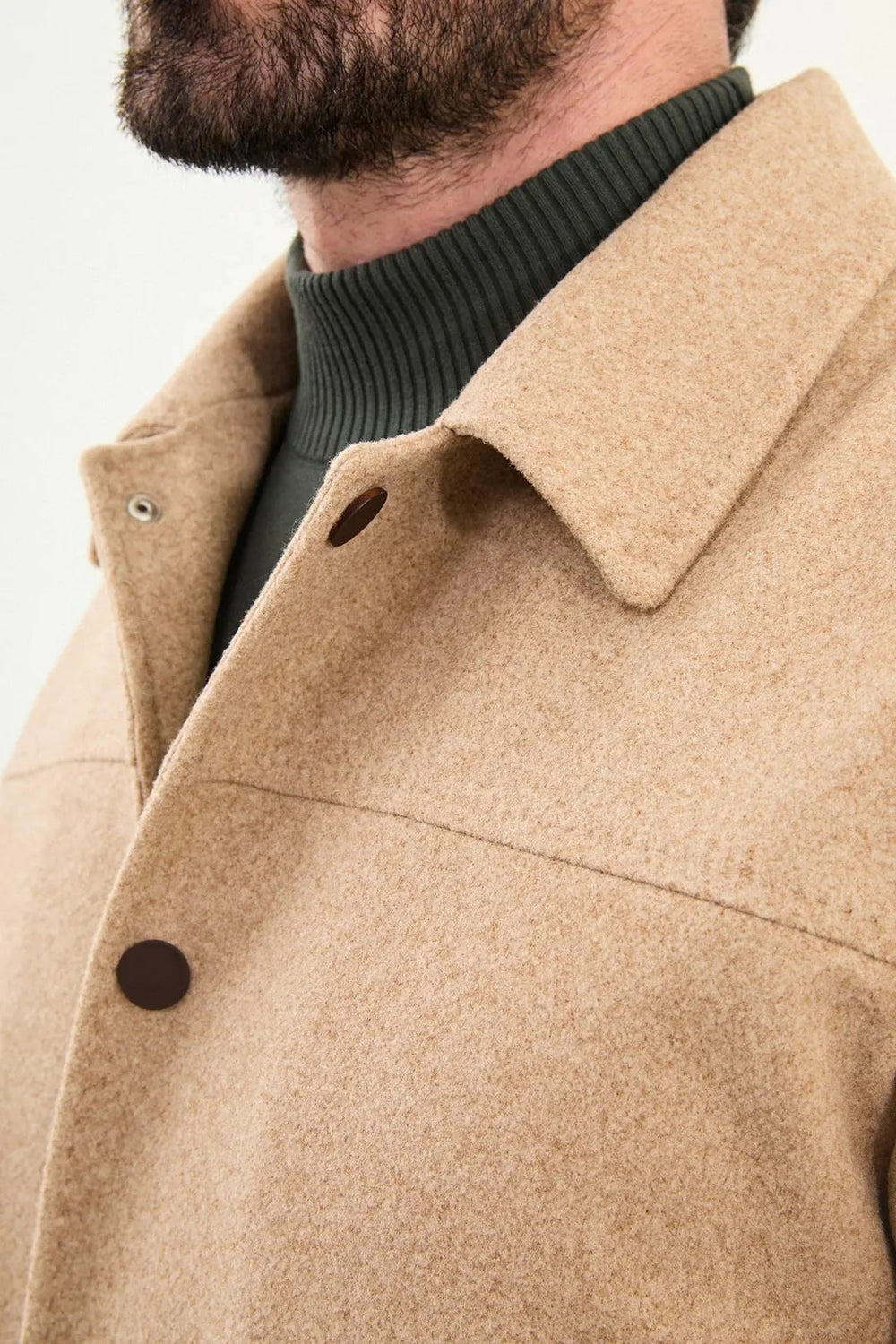 CENTİLMEN Düz Slim Fit Gömlek Yaka Çıtçıtlı Yandan Cepli Erkek Mont 39650