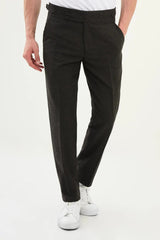 CENTİLMEN Kareli Slim Fit Beli Tokalı Yün Erkek Pantolon 38326