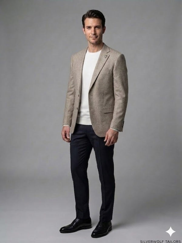 CENTİLMEN Slim Fit Keten Karışımlı Blazer Ceket 41495
