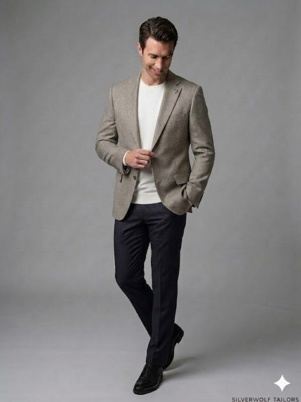 CENTİLMEN Slim Fit Keten Karışımlı Blazer Ceket 41495
