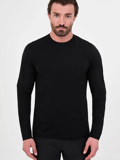 CENTİLMEN Düz Slim Fit Yüksek Bisiklet Yaka Pamuk Uzun Kollu Erkek Sweat 36900