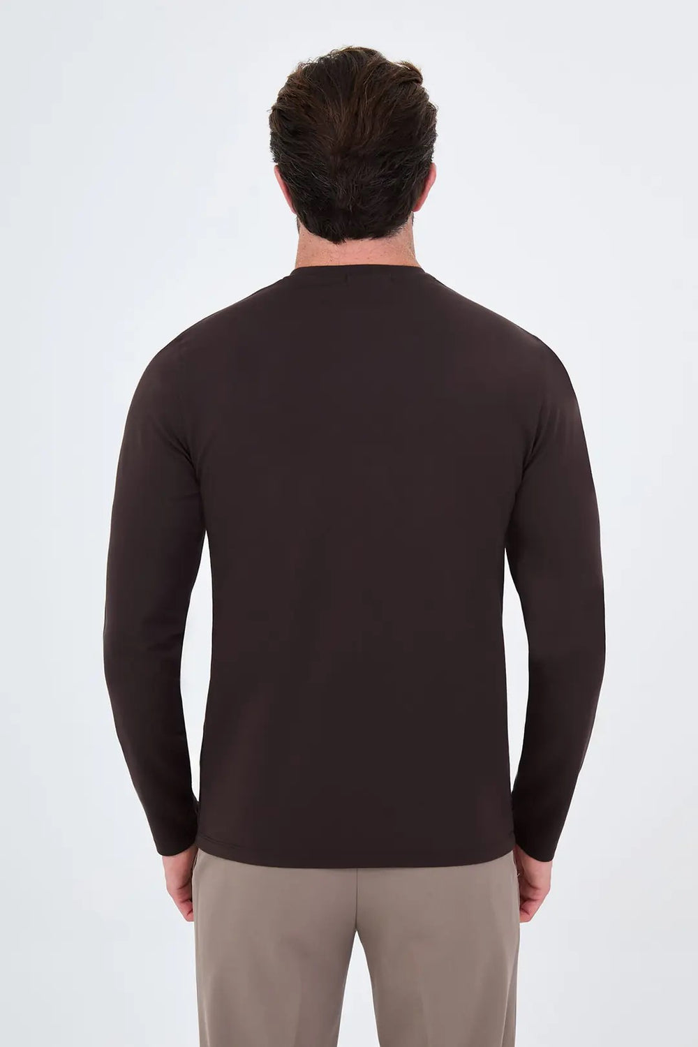 CENTİLMEN Düz Slim Fit Yüksek Bisiklet Yaka Pamuk Uzun Kollu Erkek Sweat 36900