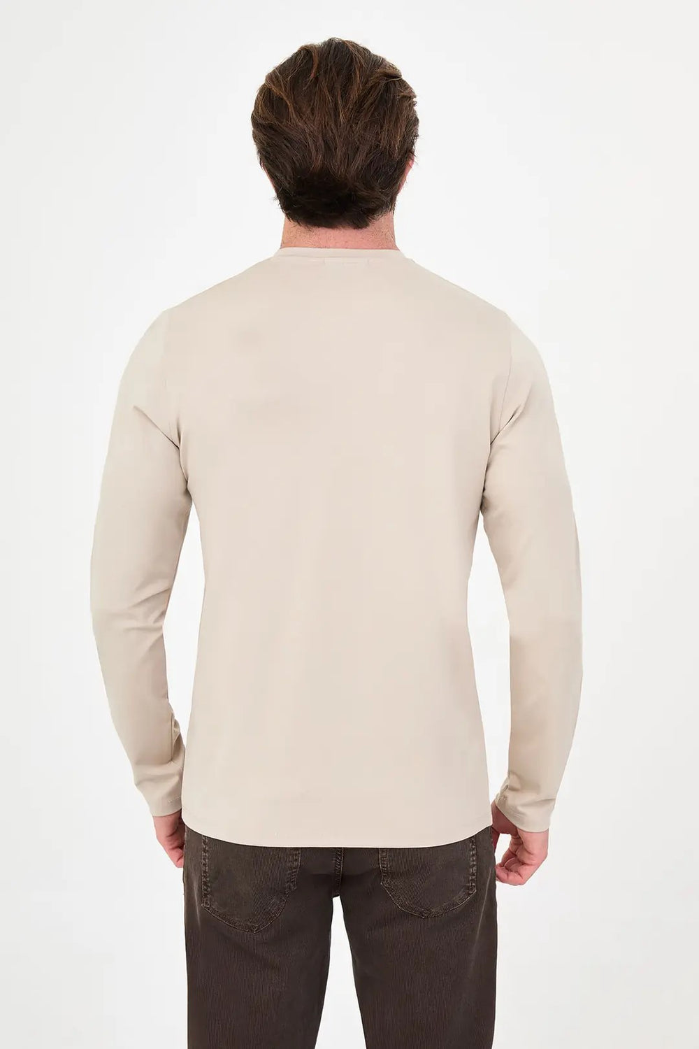 CENTİLMEN Düz Slim Fit Yüksek Bisiklet Yaka Pamuk Uzun Kollu Erkek Sweat 36900