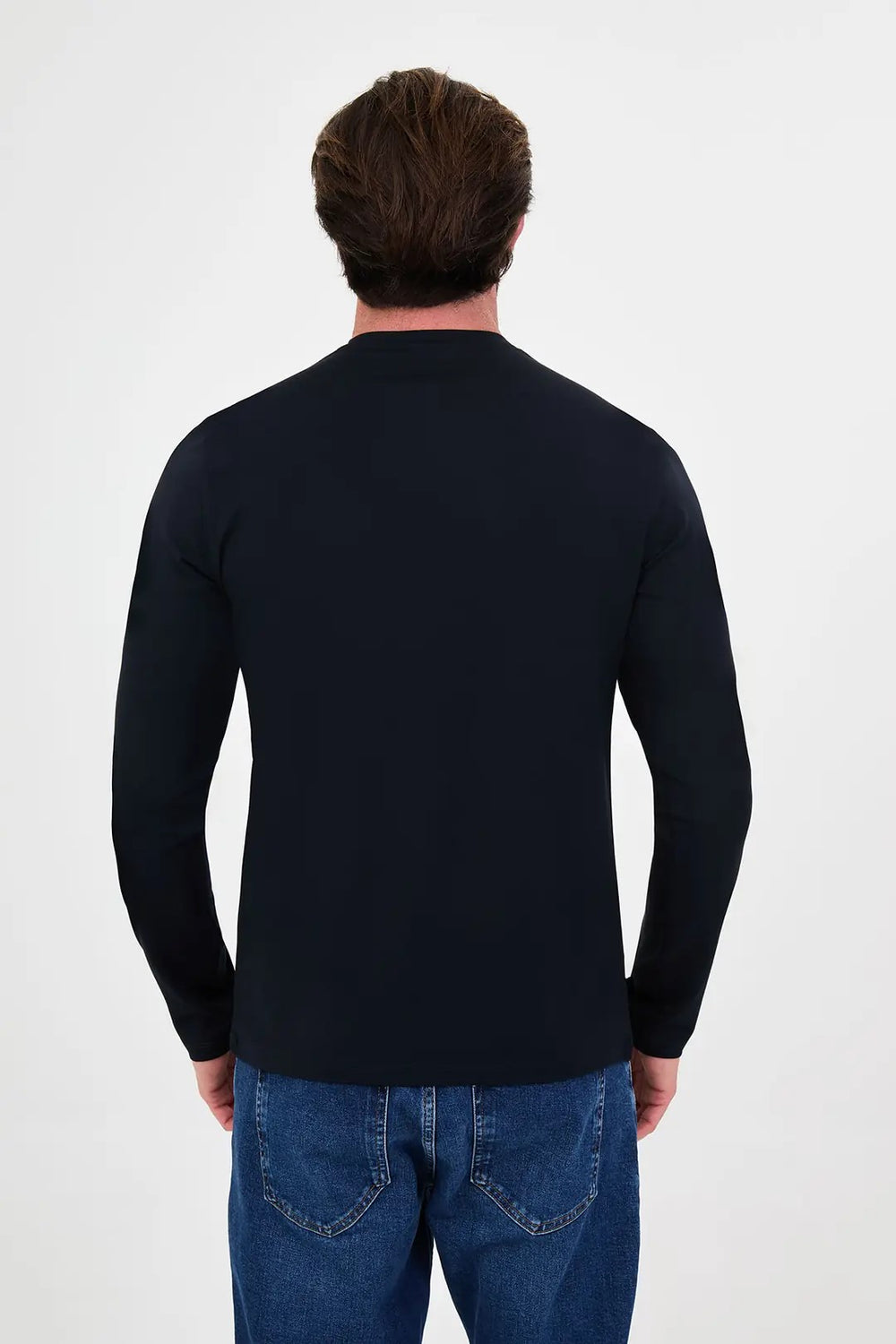 CENTİLMEN Düz Slim Fit Yüksek Bisiklet Yaka Pamuk Uzun Kollu Erkek Sweat 36900